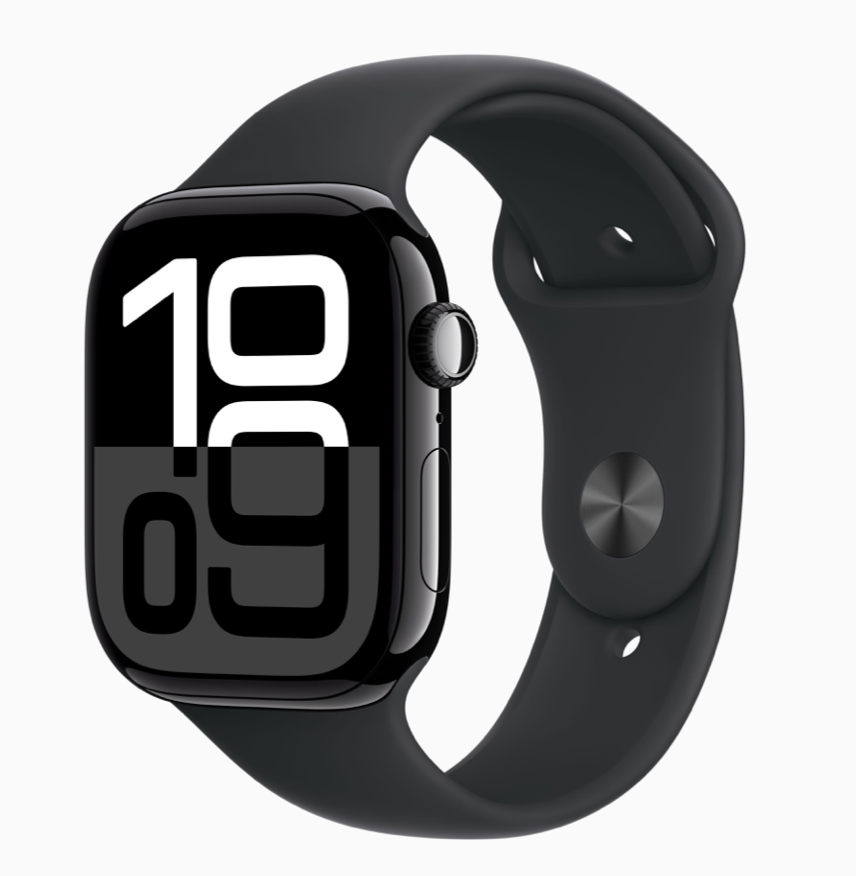 Умные часы Apple Watch 10 46мм Aluminium Case/Sport Band S/M, чёрный